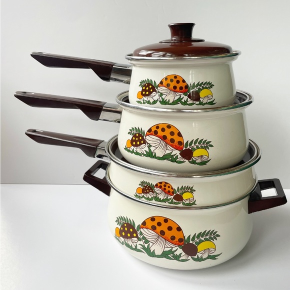 Sears Other - SOLD//Vintage 1970s Sears “Merry Mushroom” Pots and Pans, Set of 4